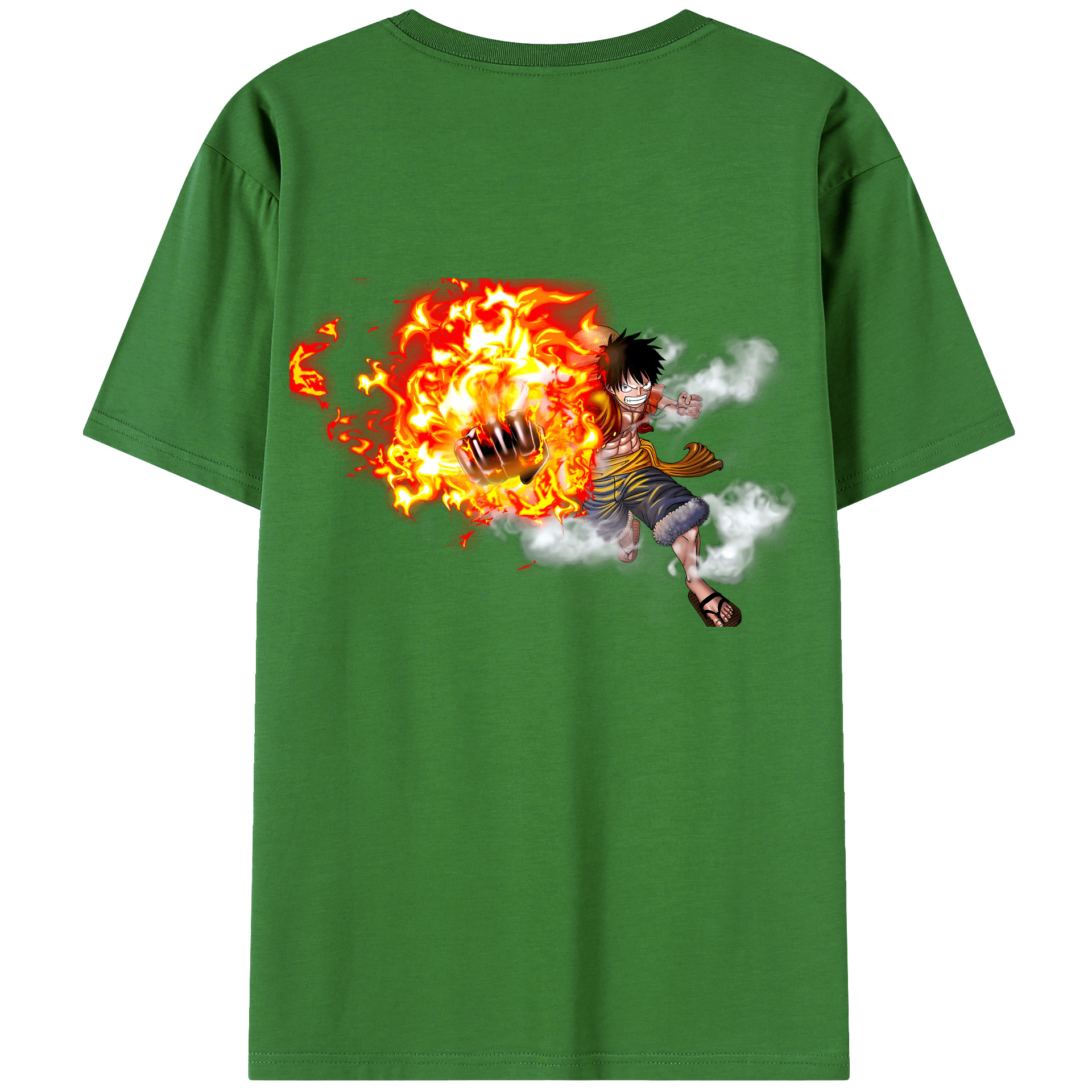 ワンピース モンキー・D・ルフィ ONE PIECE Monkey D. Luffy レディース半袖Tシャツ(バックプリント)